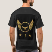 Gold Eagle Flying Wings No 1 Monogram Zwart Kleur T-shirt (Achterkant)