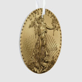 Gold Eagle munt Ornament (voorkant)