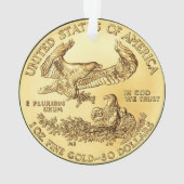 Gold Eagle munt Ornament (achterkant)