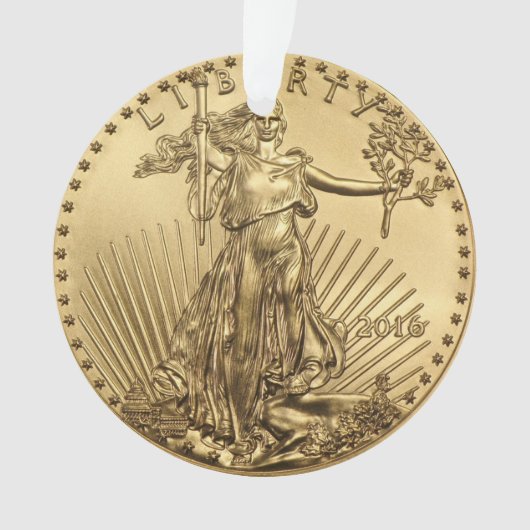Gold Eagle munt Ornament (voorkant)