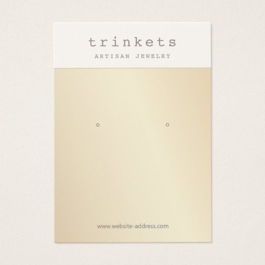 Gold Earring Jewelry Display Kaart (Voorkant)