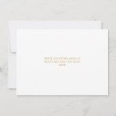 Gold-effect-bladen bewaren de datumkaart save the date (Achterkant)