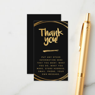 Gold effect klant dank u sociale links informatiekaartje