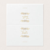 Gold-effect verlaat tabelnummer kaart (Buitenkant ongevouwen)