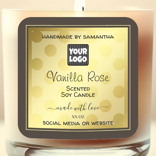 Gold Effet Logo personnalisé Étiquettes d'emballag