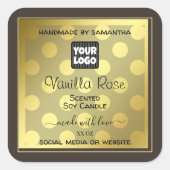 Gold Effet Logo personnalisé Étiquettes d'emballag (Devant)