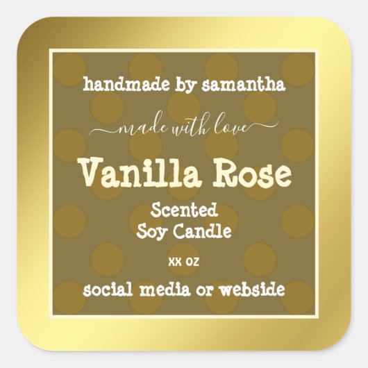 Gold Effet Produit Packaging Étiquettes Profession (Devant)