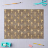 Gold Egyptian Ankh over Tan Decoupage Tissuepapier (Craft)