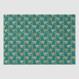 Gold Egyptian Eye of Horus Pattern Tissuepapier