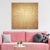 Gold Egyptian Hieroglyphics Paper Print (Insitu (Woonkamer))