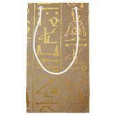  Gold Egyptian Hieroglyphics Paper Print Klein Cadeauzakje (Voorkant)