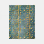  Gold Egyptian Paper Print Fleece Deken (Voorkant)