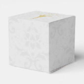 Gold Eiffel Tower Damask Wedding Favor Box Bedankdoosjes (Achterkant)
