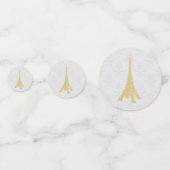 Gold Eiffel Tower Damask Wedding Table Confetti (Voorkanten)
