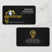 Gold Electrice Home Black Grunge Visitekaartje (Voorkant / Achterkant)