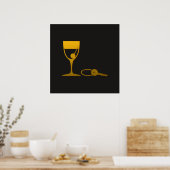 Gold Elegance 22 afdrukken Poster (Keuken)