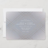 Gold Elegance Grey Diamond Gatsby Wedding Kaart (Voorkant)