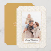 Gold Elegance Joyeux Noël Carte photo moderne (Devant / Derrière)