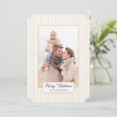 Gold Elegance Joyeux Noël Carte photo moderne (Debout devant)