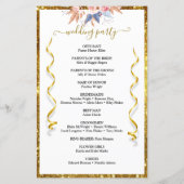 Gold Elegant Calligraphy Wedding Programme (Dos)