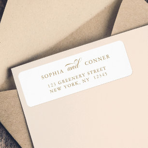 Gold Elegant Classy Retouradres Etiket