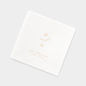 Gold elegant couple monogram minimalist wedding (Gauche)
