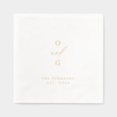 Gold elegant couple monogram minimalist wedding (Recto)