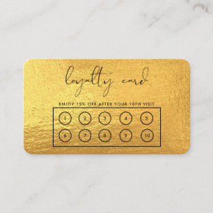 Gold Elegant Custom Loyalty Kaart Visitekaartje