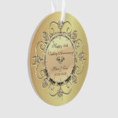 Gold Elegant Diamonds 50th Wedding Jubileum Ornament (voorkant)