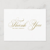 Gold Elegant Flourish Script Weddenschap Hartelijk Briefkaart (Voorkant)