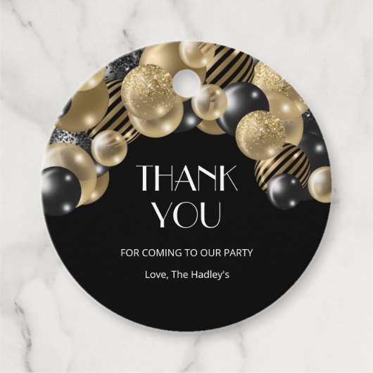 Gold Elegant Hartelijk dank Bedankjes Labels (Voorkant)