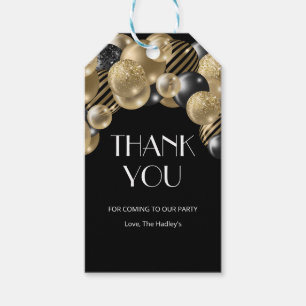 Gold Elegant Hartelijk dank Cadeaulabel
