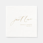 Gold Elegant houdt gewoon van het minimalistische Servet (Voorkant)