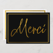 Gold Elegant Merci Custom - Bedankt kaarten (Voorkant / Achterkant)