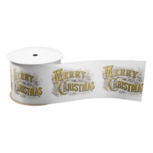 Gold Elegant Merry Kerstmis Rustic  Lint