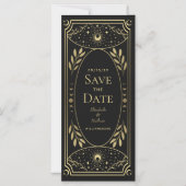 Gold Elegant Mystical Tarot Card slaat de datum op Magnetische Uitnodiging (Voorkant)