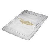 Gold Elegant Peacock - Gepersonaliseerde Bath Mat (Gekanteld)