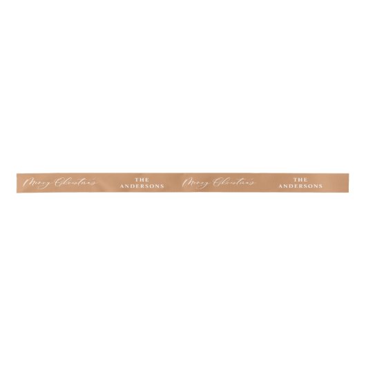 Gold elegant script kerstgepersonaliseerd rustig lint (Voorkant)