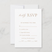 Gold Elegant Simple Mariage Menu Choix RSVP (Devant)