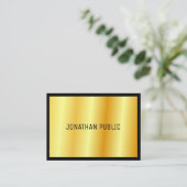 Gold Elegant Sjabloon - Aangepast, modern - profes Visitekaartje (Staand voorkant)