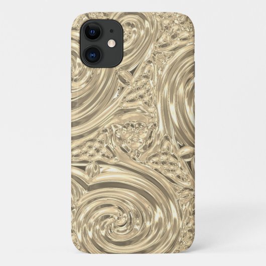 Gold elegant Victoriaans art nouveau Case-Mate iPhone Case (Achterkant)