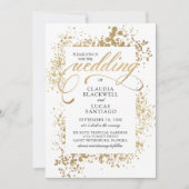 Gold Elegant Wedding Kaart (Voorkant)
