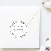 Gold Elegant Wedding Return-adres Ronde Sticker