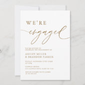 Gold Elegant Wij zijn een Engaged Party Kaart (Voorkant)
