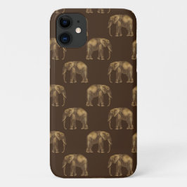 Gold Elephant Chic Elegant Stylish iPhone 11 Hoesje