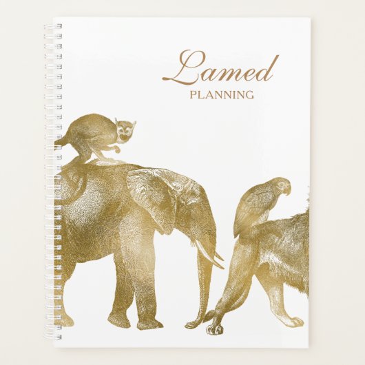 Gold Elephant Lion Planner (Voorkant)