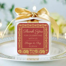 Gold Elephant & Lotus Wedding Retour Gift Favoriet