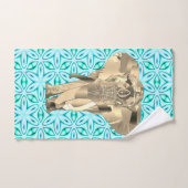 Gold Elephant op Blauwgroen Bad Handdoek (Handdoek)