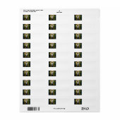 Gold Emboss H Etiket (Full Sheet)