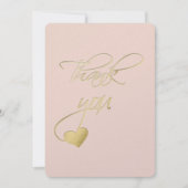 Gold Embossed Effect Calligraphy Weddenschap Harte Bedankkaart (Voorkant)